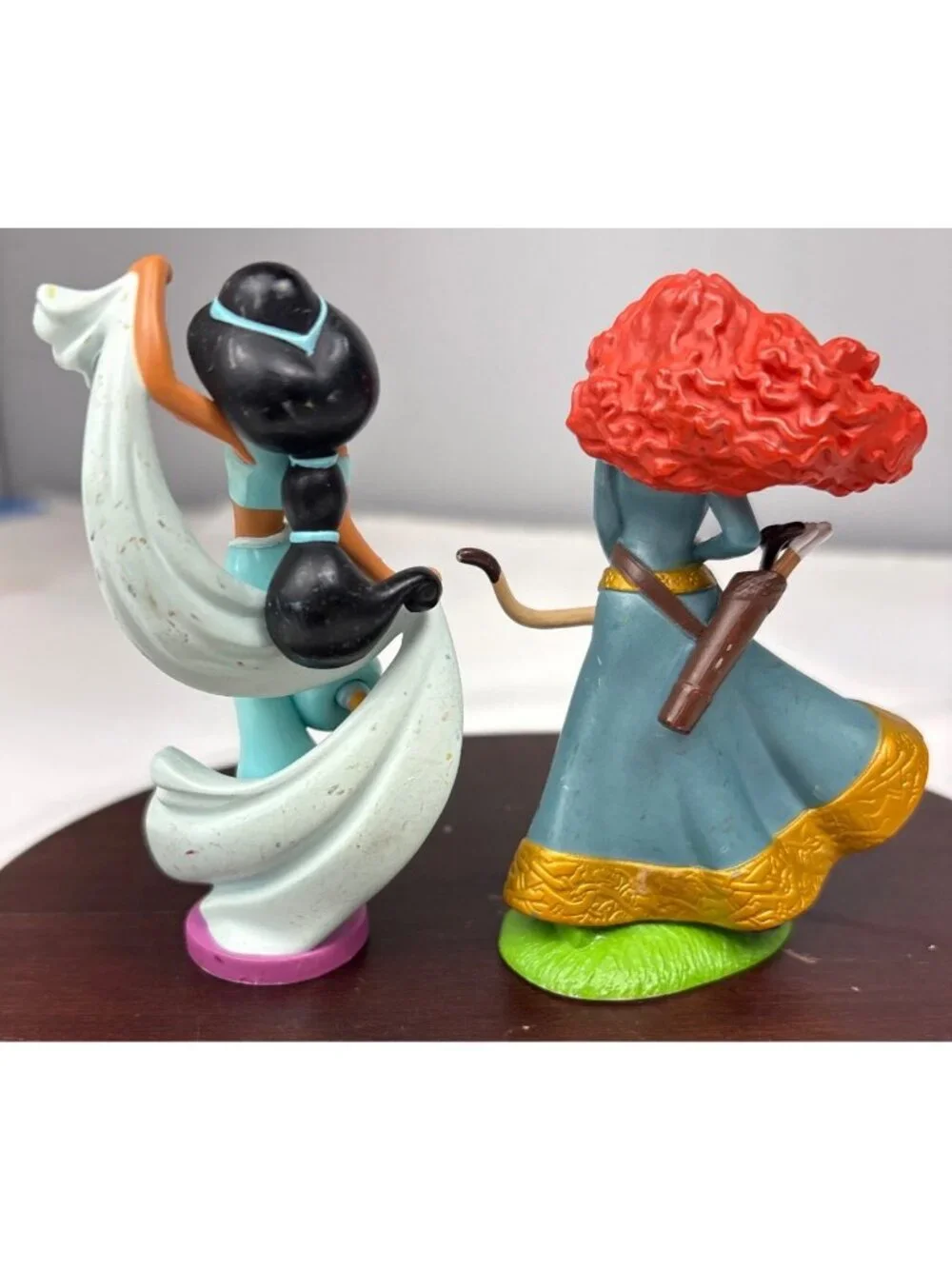 Disney Princess Figurine Set Ariel Snow White Mulan Merida Jasmine Collectibles